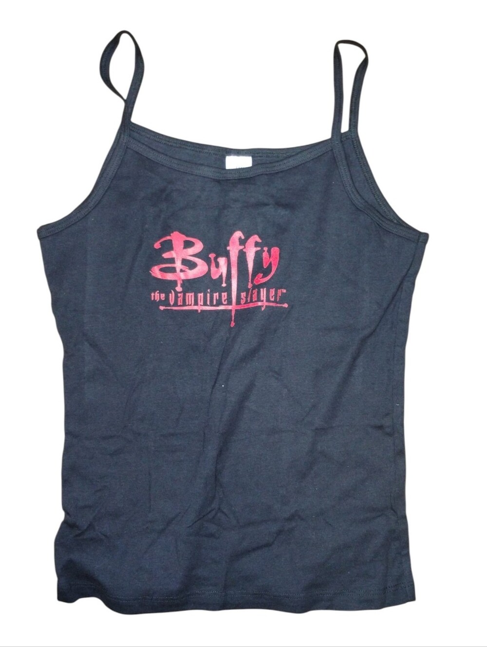 Vtg 90s Buffy the,Vampire slayer cami Black By Bella XL USA Cotton Mint